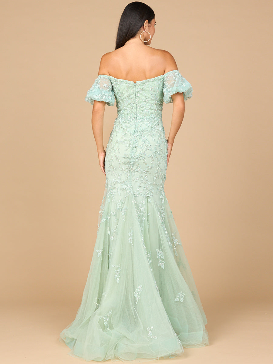 Lace, Off Shoulder Mermaid Gown